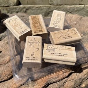 Stampin' Up Ink Stamp Set 6 Event Full Baby Graduation Wedding Achieve